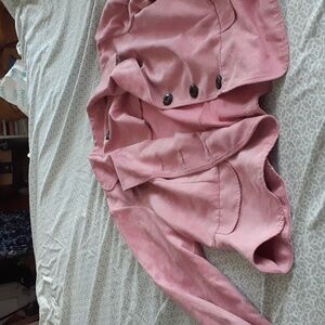 Pink Faux Suede Jacket